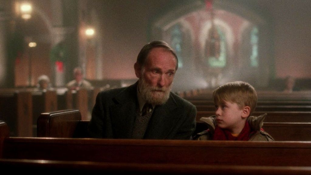 Roberts Blossom dans le rôle du vieil homme Marley dans Home Alone