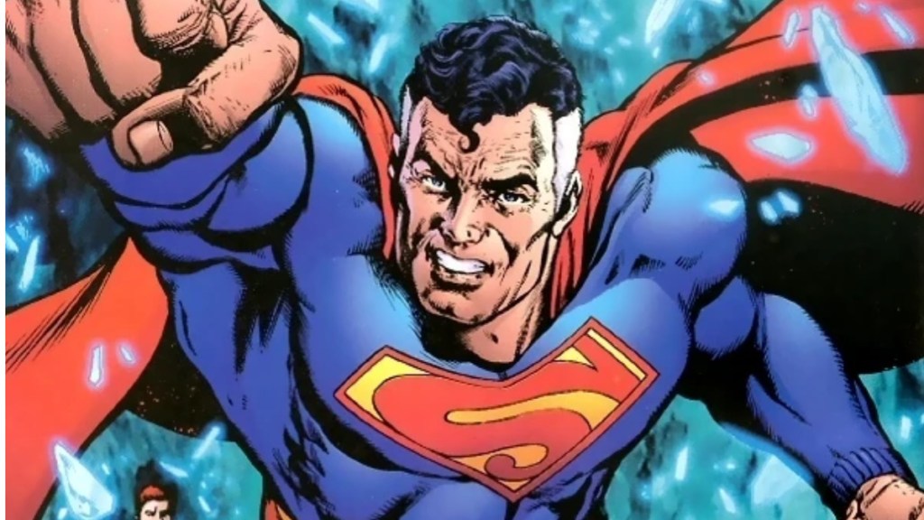 Earth-Two Superman punching through the walls of reality