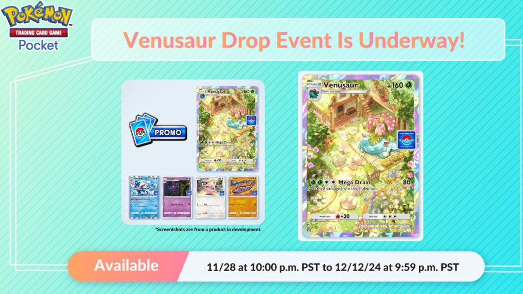 Poche du TCG pour l'événement de drop Venusaur