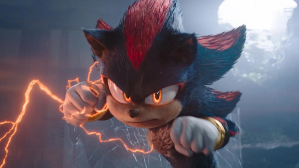 Shadow the Hedgehog punching in Sonic the Hedgehog 3