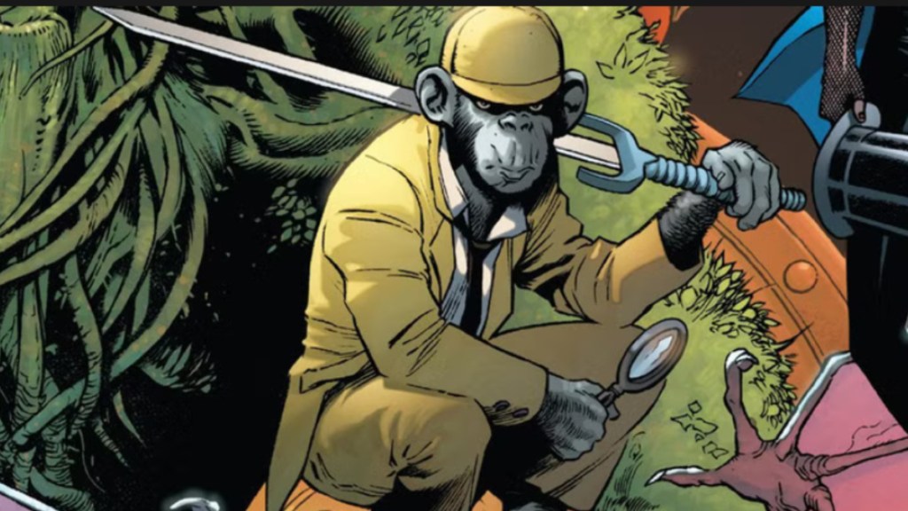 Detective Chimp avec l'épée de Nightmaster