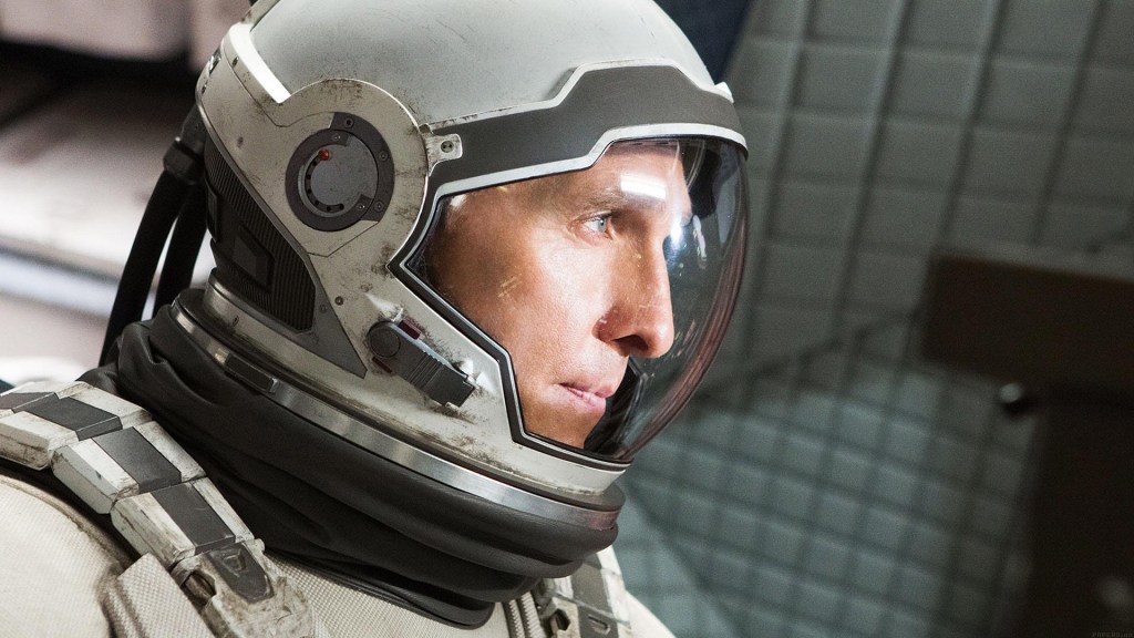 Matthew McConaughey as Cooper in Interstellar