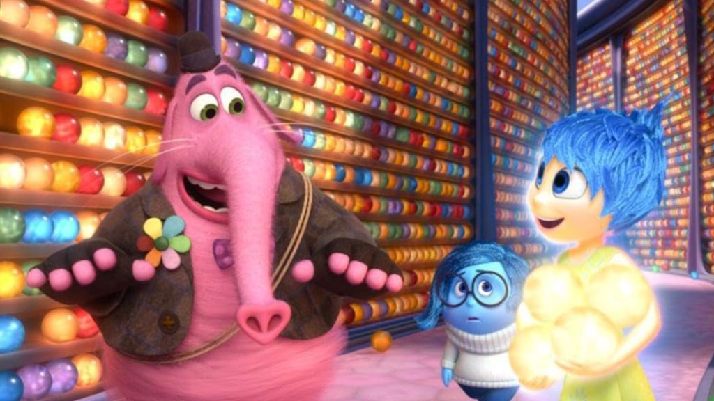 Joy, Sadness, and Bing Bong in Inside Out