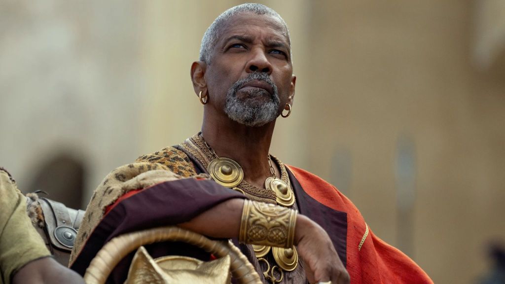 Denzel Washington as Macrinus in Gladiator II