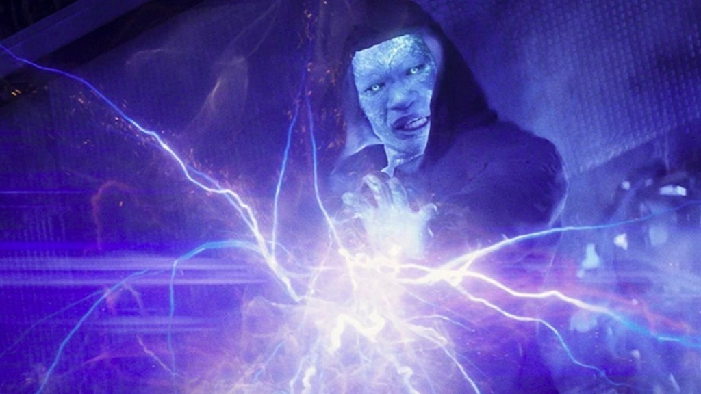 Jamie Foxx as Electro using his electric powers