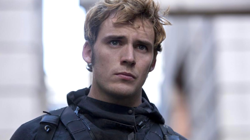 Sam Claflin as Finnick in The Hunger Games: Mockingjay Part 2