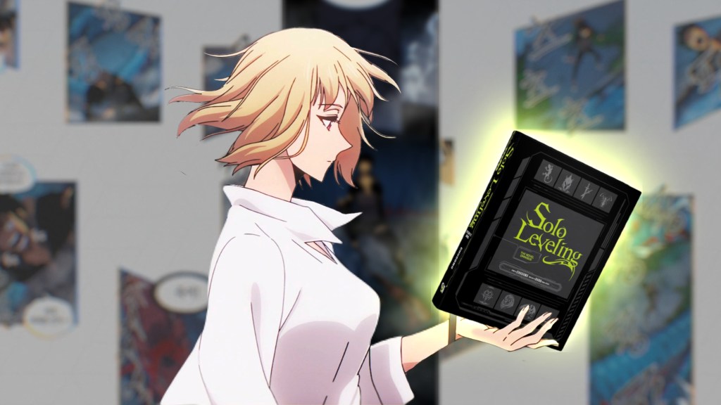 cha hae-in holding the solo leveling omnibus