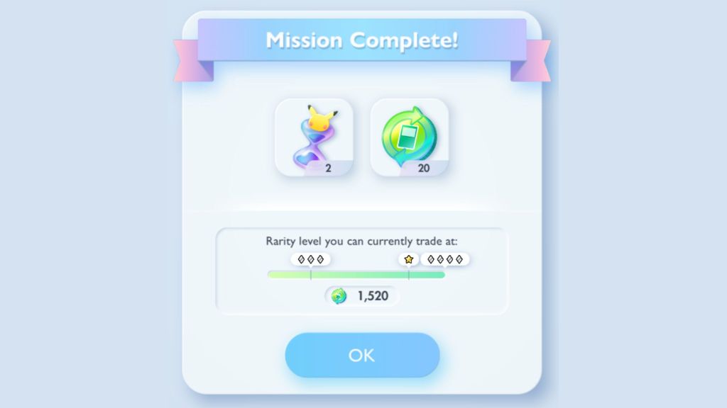 Pokemon TCG Pocket Trade Token Mission Rewards